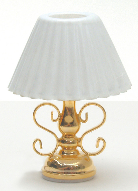 Ornate Table Lamp - Fluted Shade