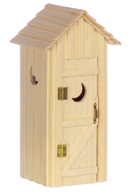 Dollhouse City - Dollhouse Miniatures Single Seater Outhouse