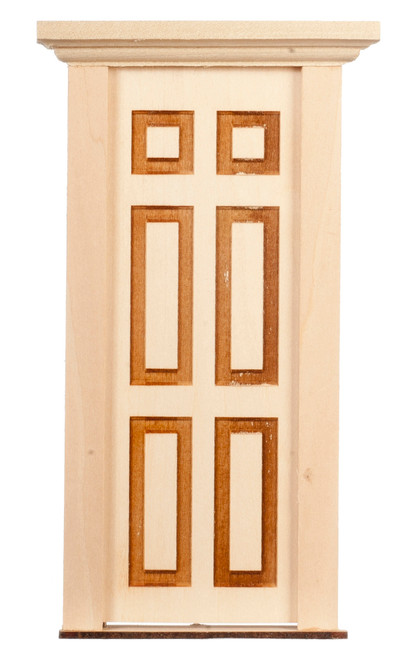 Dollhouse City - Dollhouse Miniatures 6 Raised Panel - Classic Interior Door