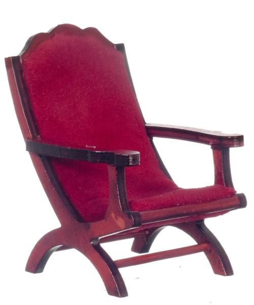 Campeach Chair - Mahogany and Red