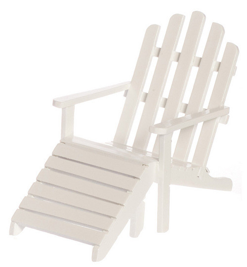 Adirondack Chair Stool - White