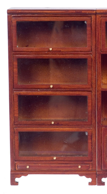 Bookcase Four Glass Doors - Walnut
