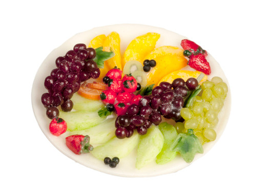 Plate of Assorted Fruits