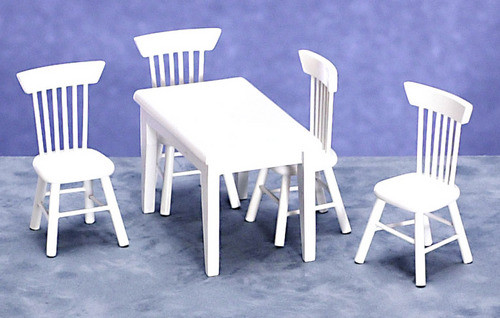 Dining Set - Table and Chairs -White