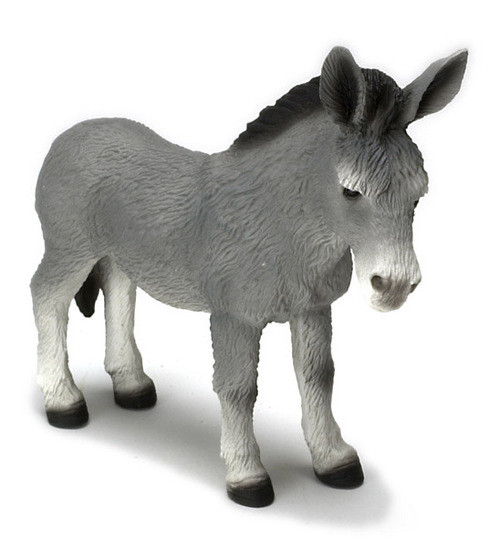 Dollhouse City - Dollhouse Miniatures Standing Donkey - Gray