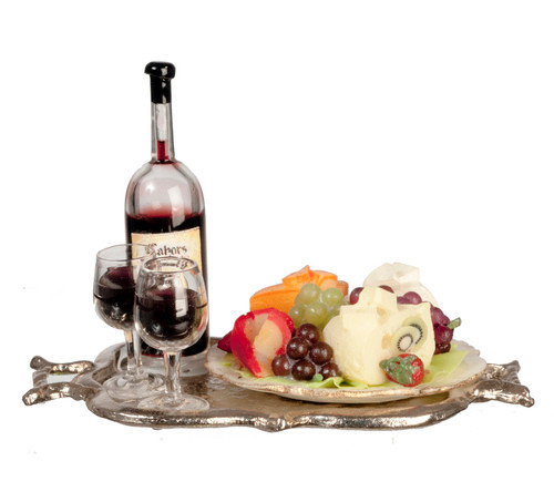 Fruit and Cheese Tray with Wine Set