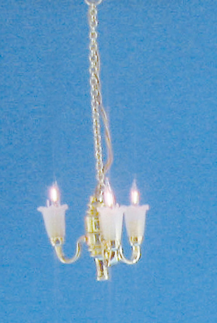 Dollhouse City - Dollhouse Miniatures 3-Up Arm Tulip Chandelier