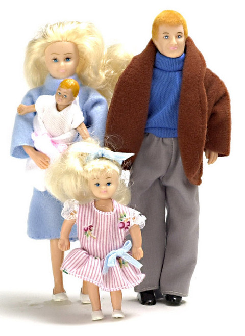Modern Doll Family - Blonde - 4 pc