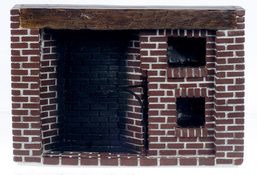 Colonial Walk-In Fireplace - Dollhouse City