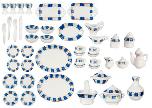 Tea Set - Blue Trim