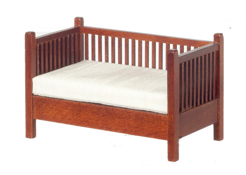 Mission Settee with Slats - Walnut