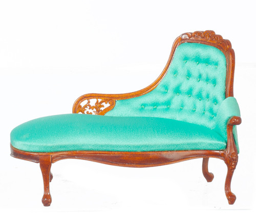 Louis XV Chaise - Green and Walnut