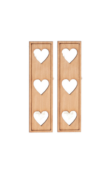 Heart Cutouts Shutters - Pair