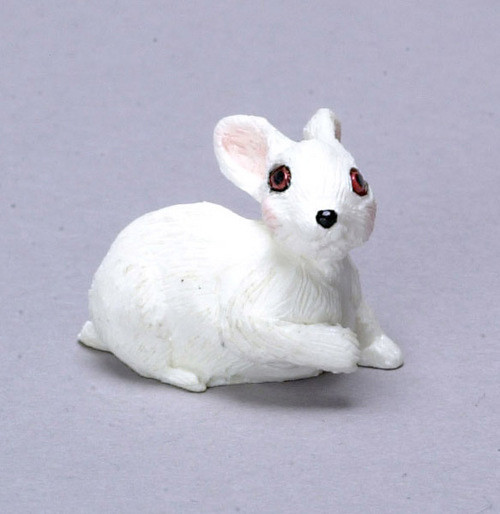 Dollhouse City - Dollhouse Miniatures Rabbit - White