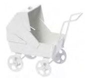 Baby Carriage - Pastel White