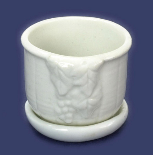 White Porcelain Planter - Grape