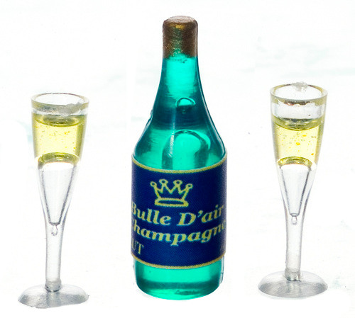 Champagne with Fluted Glasses
