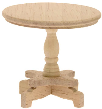 Dollhouse City - Dollhouse Miniatures End Table - Unfinished