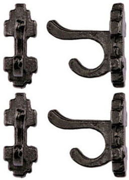 Dollhouse City - Dollhouse Miniatures Wall Hooks - Black