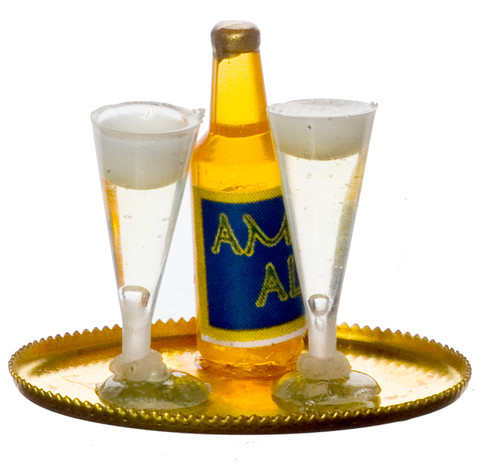 Pilseners of Beer with Tray
