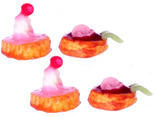Dollhouse City - Dollhouse Miniatures Cherry Tart and Raspberry Tart