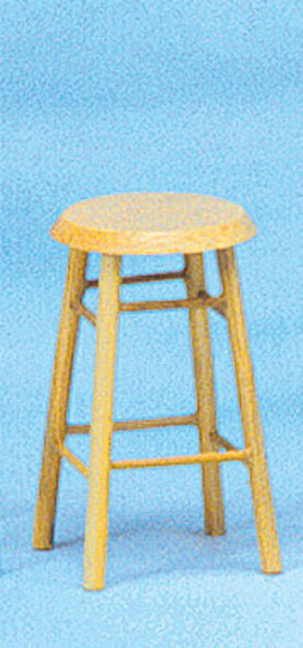 Dollhouse City - Dollhouse Miniatures Bar Stool - Oak