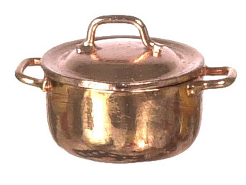 Dollhouse City - Dollhouse Miniatures Medium Casserole - Copper