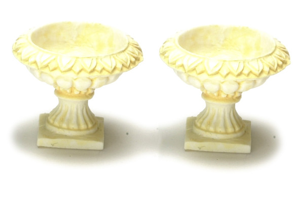 Dollhouse City - Dollhouse Miniatures Victorian Urns - Ivory