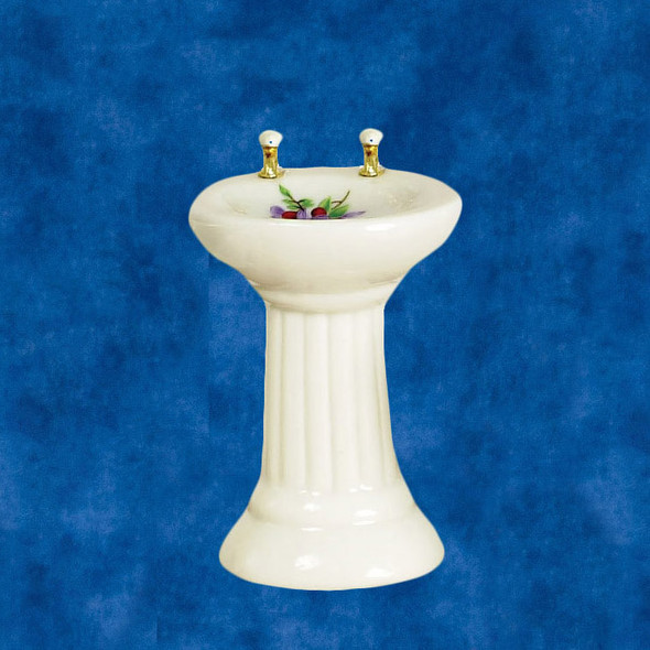 Sink - White with Gold Faucets