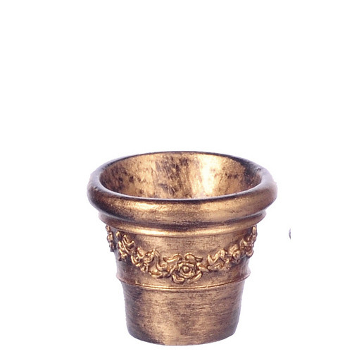 Dollhouse City - Dollhouse Miniatures Victorian Pot Set - Meduim and Gold