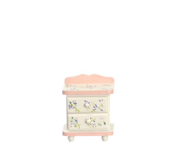 Dollhouse City - Dollhouse Miniatures Pink Nightstand