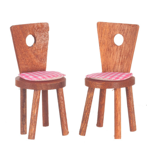 2 Cute Chairs - Walnut