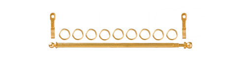 Small Curtain Rod Set - Brass