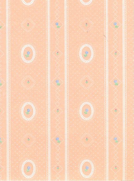 Wallpaper Cameo Stripe Reverse Set - Peach