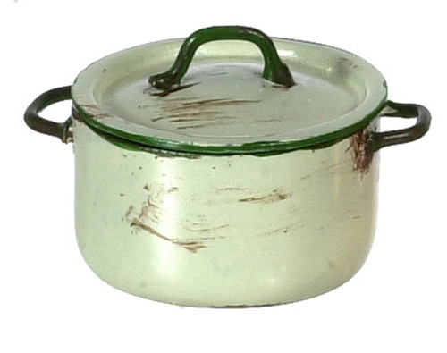 Dollhouse City - Dollhouse Miniatures Medium Pot with Lid - Beige