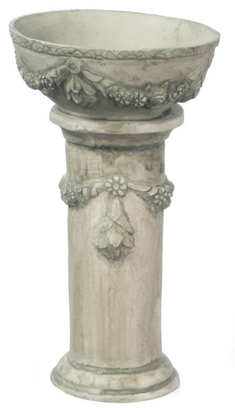 Victorian Bird Bath - Green