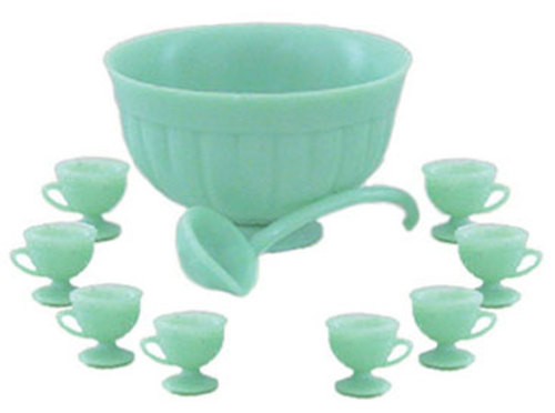 Punchbowl Set - Jadite