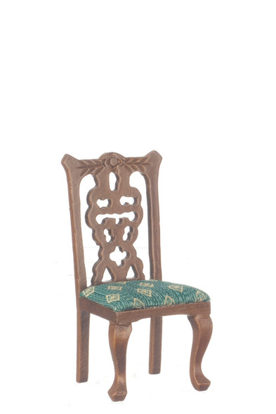 Green Side Chair - Walnut