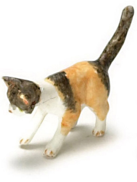 Dollhouse City - Dollhouse Miniatures Kitten - Black with White Sock