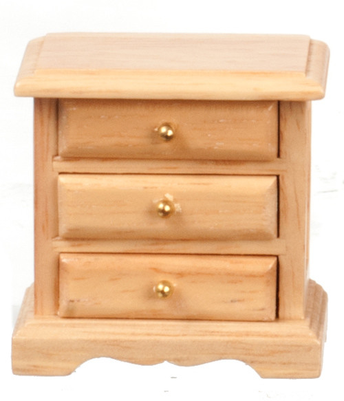 Dollhouse City - Dollhouse Miniatures Nigth Table - Oak