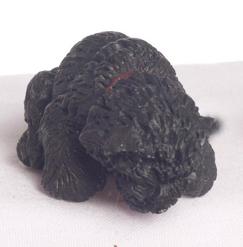 Dollhouse City - Dollhouse Miniatures West Highland Terrier with Hanging Head - Black