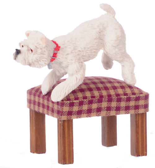 Dollhouse City - Dollhouse Miniatures W. Highland Terrier Standing - White