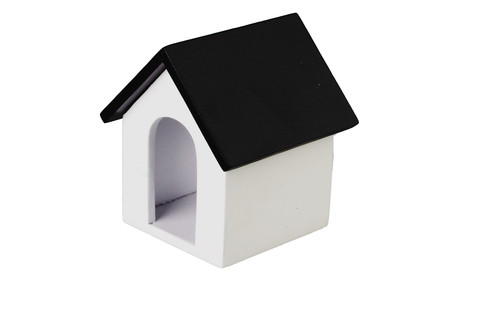 Doghouse - White and Black Roof
