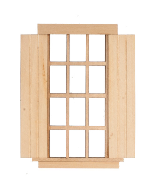 Dollhouse City - Dollhouse Miniatures 6 Over 6 Window with Shutter