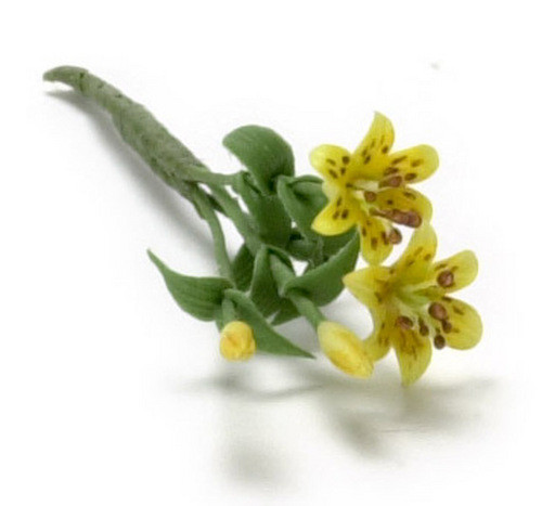 Dollhouse City - Dollhouse Miniatures Tiger Lily Large Steams - Yellow