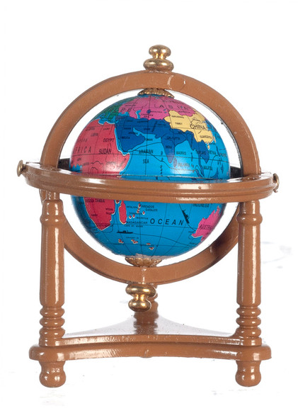 Small Globe with Stand - Walnut