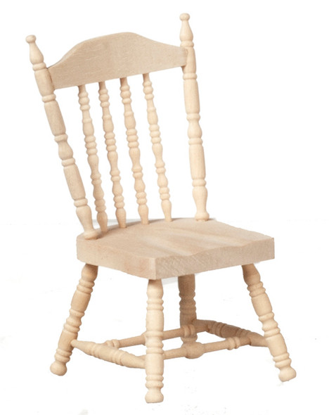 Dollhouse City - Dollhouse Miniatures Spindle Side Chair - Unfinished