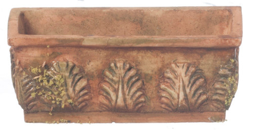 Dollhouse City - Dollhouse Miniatures Flower Box Set- Tan with Moss