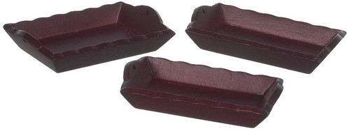 Rectangular Trays Set - Mahogany