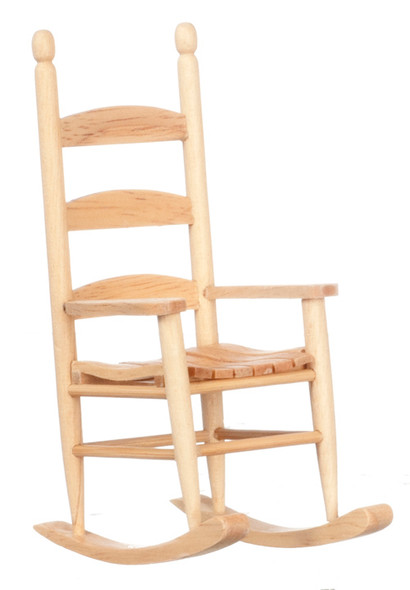 Dollhouse City - Dollhouse Miniatures Cabin Rocking Chair - Oak